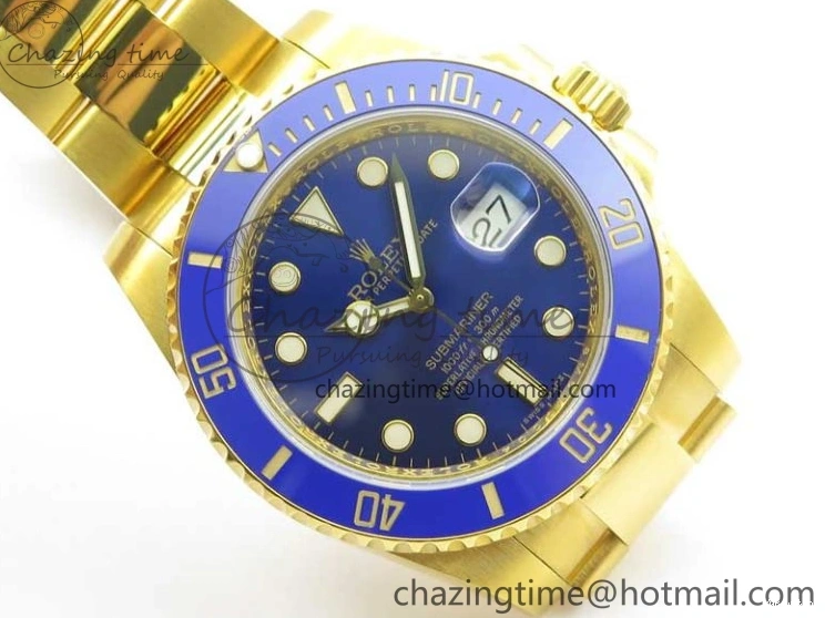 on Dial YG 116618 D1F YG Wrapped Bracelet Submariner Edition A2836 LB Best Wrapped Blue 0523